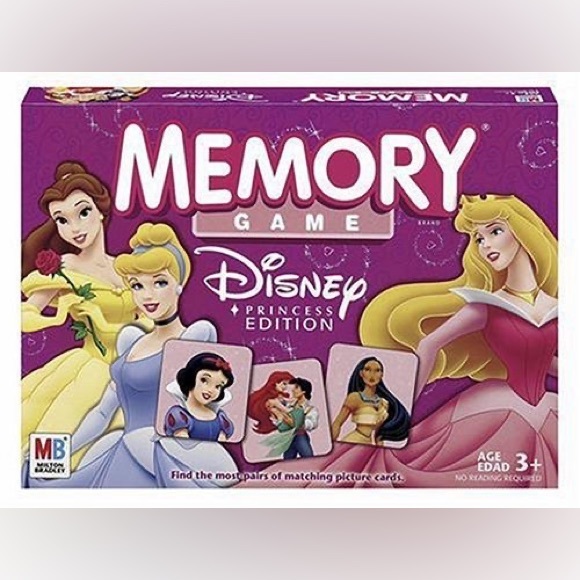 Hasbro Disney Princess Memory Matching Game 72 Princess Cards w/ Holding Tray - Picture 8 of 9